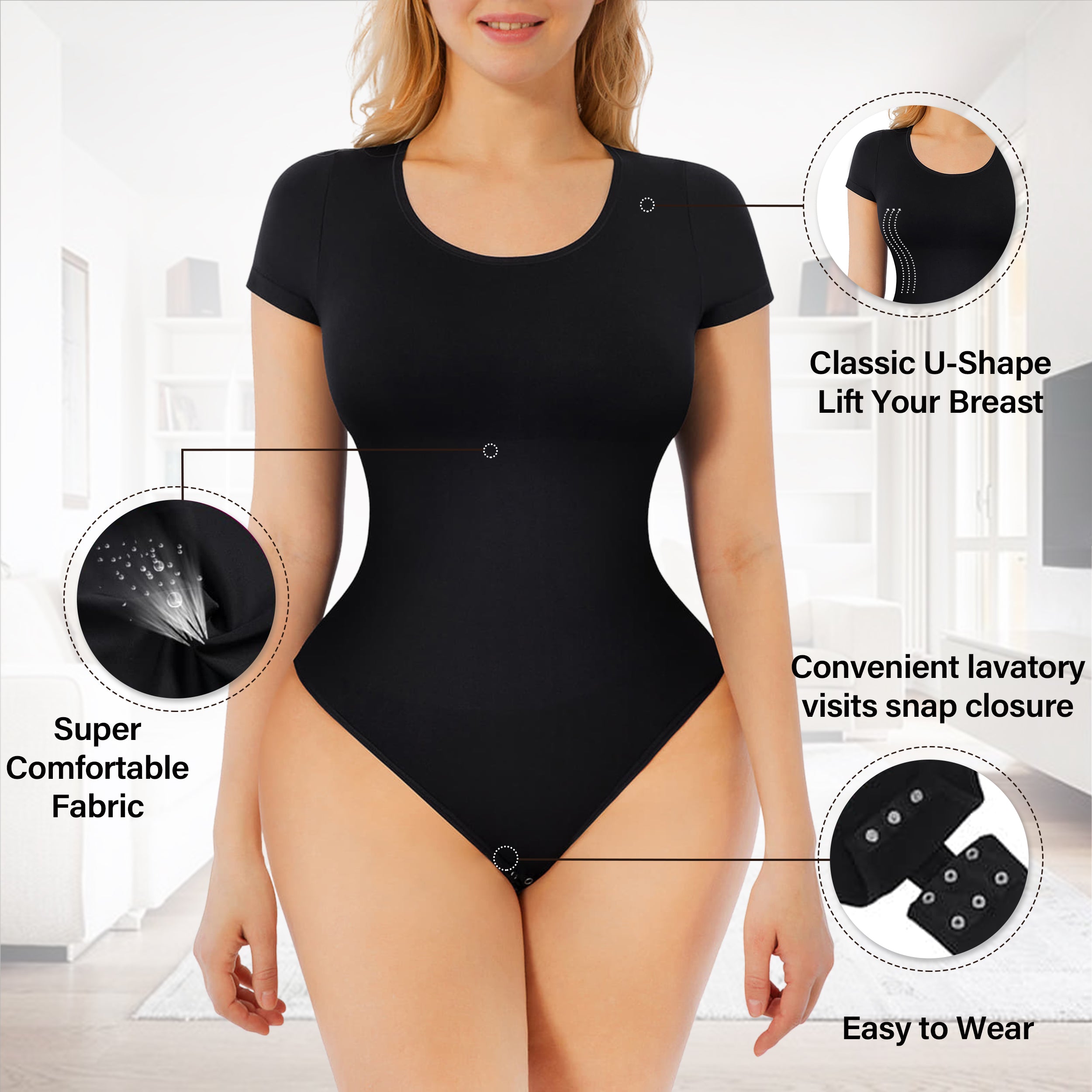 Unatoiry Bodysuit Shapewear For Women Accentuates Curves And