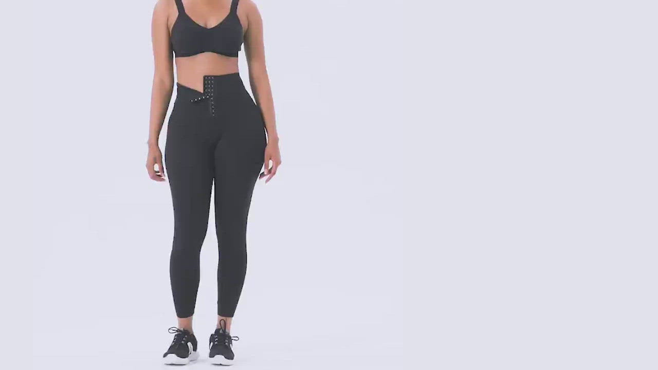 Black leggings w/ waist trainer